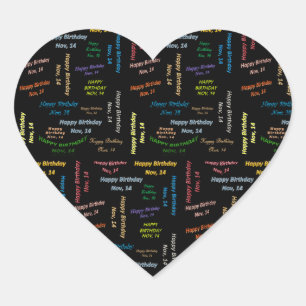 14 november, 14e verjaardag Sticker