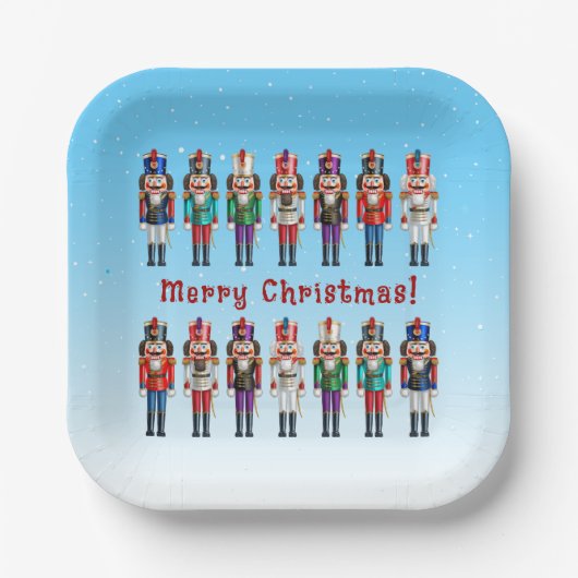 14 Nutty Nutcracker Speelgoed Soldiers Papieren Bordje (Voorkant)