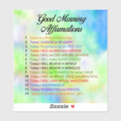 14 Ochtendbevestigingen - Positief Denken Sticker (Vel)