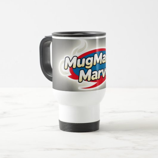 14 oz aangepaste koffiereismok - morsbestendig reisbeker (Voorkant links)