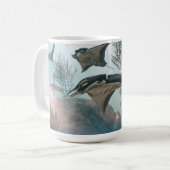 14 oz mok met "Manta Ray Migration" afbeelding (Voorkant links)