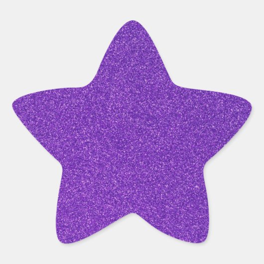 14 Paarse Glitter Print Sparkles Star Ster Sticker (Voorkant)