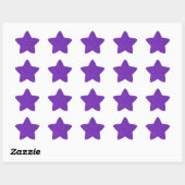 14 Paarse Glitter Print Sparkles Star Ster Sticker (Vel)