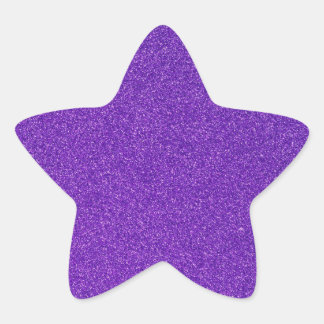 14 Paarse Glitter Print Sparkles Star Ster Sticker