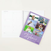 14 Photo Collage Personalized Pale Purple Planner (Display)