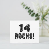 14 Rocks Verjaardag Design Briefkaart (Staand voorkant)