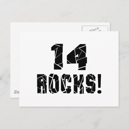 14 Rocks Verjaardag Design Briefkaart (Voorkant / Achterkant)