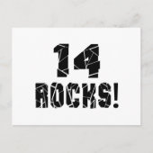 14 Rocks Verjaardag Design Briefkaart (Voorkant)