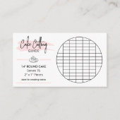 14"Ronde Cake Snijdende Diagram 2x1"Porties Groott Informatiekaartje (Voorkant)