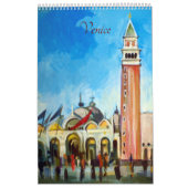 14 Schilderijen van Venetië, Italië Kalender (Hoes)