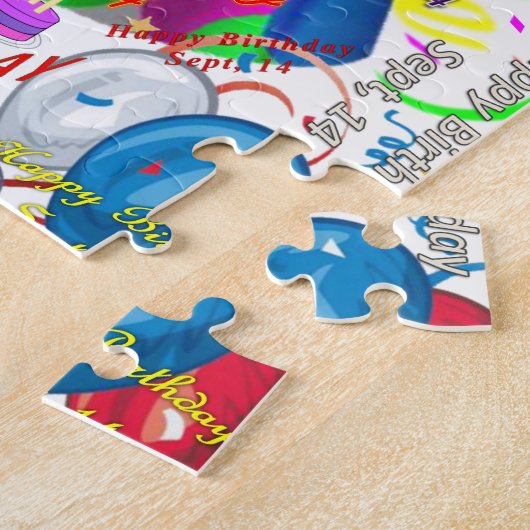 14 september, 14 september, Jigzaag Puzzle Legpuzzel (Zijkant)