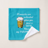 14 Spieren geactiveerd wanneer je een biertje sche Bad Handdoek (Wasdoekje)