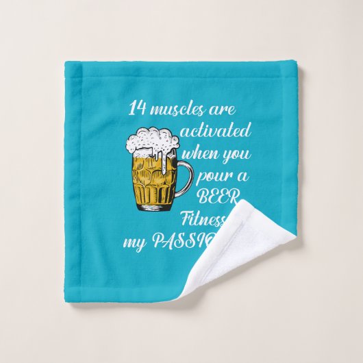 14 Spieren geactiveerd wanneer je een biertje sche Bad Handdoek (Wasdoekje)