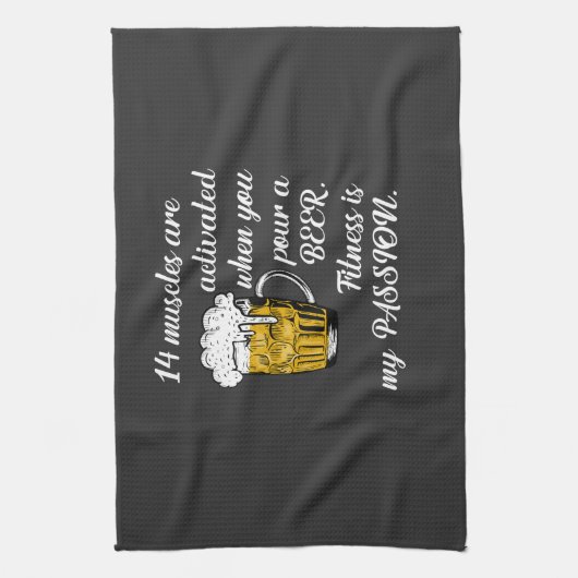 14 Spieren geactiveerd wanneer je een biertje sche Theedoek (Verticaal)