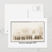14 Suffragisten, 1917 Briefkaart (Voorkant / Achterkant)