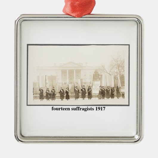 14 Suffragisten, 1917 Metalen Ornament (Voorkant)