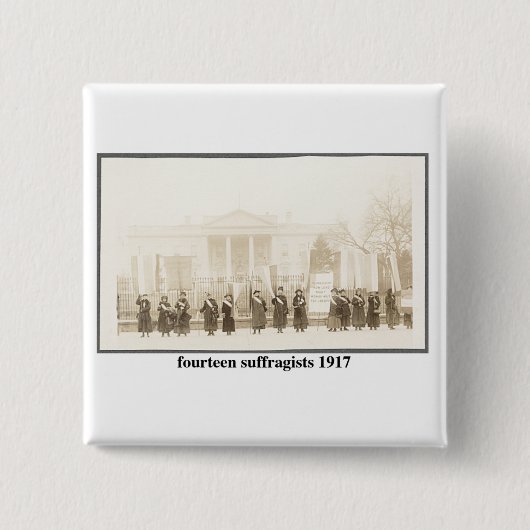 14 Suffragisten, 1917 Vierkante Button 5,1 Cm (Voorkant)