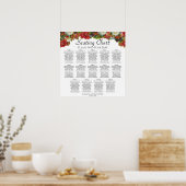 14 Tabel  Herfst Floral Wedding Seating Chart Poster (Keuken)