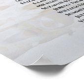 14 Tabel White Peonies Wedding Seating Chart Poster (Hoek)