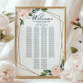 14 Tabellen Balush Geometric Wedding Seating Chart Poster
