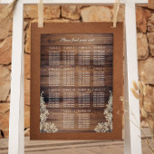 14 Tabellen Rustic Wood & Lace Wedding Seating Cha Poster
