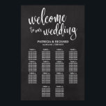 14 Tables Wedding Seating Chart Sign Chalkboard Poster<br><div class="desc">Een roestkleurig zwart wit script dat krijtbordbruiloft-sessieschema laat tekenen. Neem contact met me op als je speciale verzoeken hebt. OPMERKING: voor hulp bij bestellingen,  verzendgegevens,  productinformatie,  enz.,  neemt u rechtstreeks contact op met Zazzle Customer Care: https://help.zazzle.com/hc/en-us/articles/221463567-How-Do-I-Contact-Zazzle-Customer-Support-.</div>