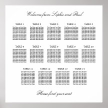 14 Tafel Elegante Minimalistische Zitplaatskaart