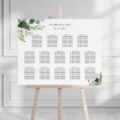 14 Tafel Eucalyptus Foliage Bruiloft Zittinggrafie Poster