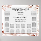 14 Tafel Moderne terracotta geschetste blad zitpla Poster (Voorkant)