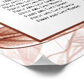 14 Tafel Moderne terracotta geschetste blad zitpla Poster (Hoek)