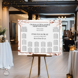 14 Tafel Moderne terracotta geschetste blad zitpla Poster