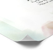 14 Tafel roze rozen weddenschappen Poster (Hoek)