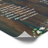 14 Tafel Rustisch Hout Gypsophila SITTING CHART Sc Poster (Hoek)