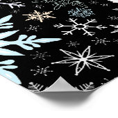 14 Tafel Winterweddenschappen Snowflake Seating Ch Poster (Hoek)
