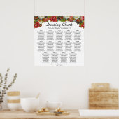 14 tafel zittend trouwfeest Stoelindeling Oud Herf Poster (Keuken)