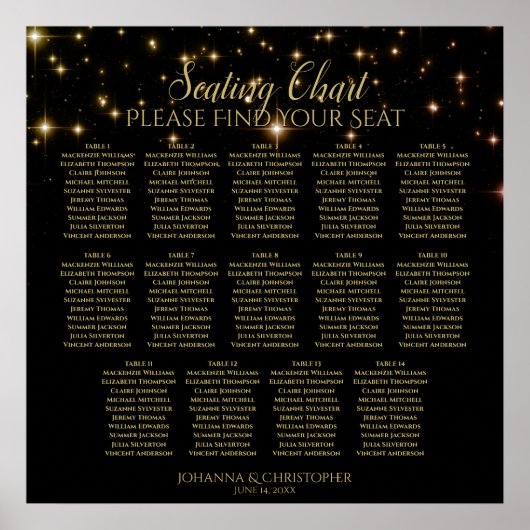 14 Tafel - Zwarte Weddenschappen Zitdiagram met go Poster (Voorkant)