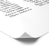 14 Tafels Classy Vind uw zitplaatskaart Poster (Hoek)