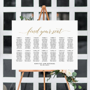 14 Tafels Classy Vind uw zitplaatskaart Poster