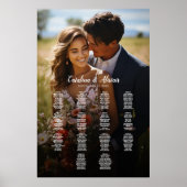 14 tafels elegante foto bruiloft zitgrafiek poster (Voorkant)