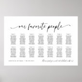 14 Tafels Onze favoriete Mensen Zitschema Plan Poster (Voorkant)
