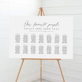 14 Tafels Onze favoriete Mensen Zitschema Plan Poster