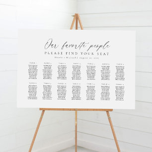 14 Tafels Stoelenkaart Plan van Onze Favoriete Men Poster