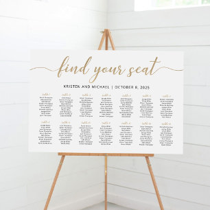 14 Tafels Vind Je Plaats Zitplaats Chart Plan Poster