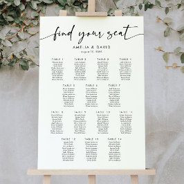 14 Tafels Vind uw zitplaatskaart Poster