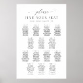 14 Tafels Vind uw Zitplaatskaart Poster (Voorkant)