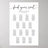 14 Tafels Vind uw zitplaatskaart Poster (Voorkant)