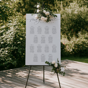 14 Tafels Welkom Zitplaats Chart Modern Script Poster