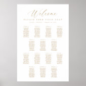 14 Tafels Welkom Zitplaats Chart Poster (Voorkant)