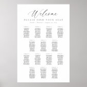 14 Tafels Welkom Zitplaatskaart Poster (Voorkant)