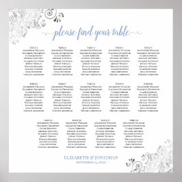 14 Tafelvriendelijk weddenschap Wit & Blauw Poster